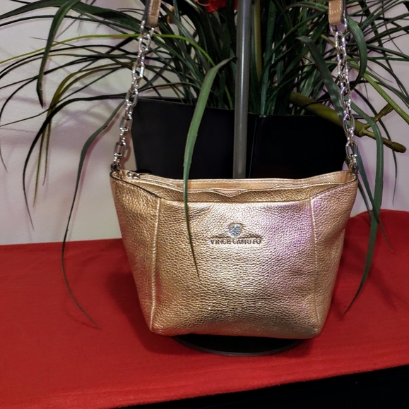 NWOT Vince Camuto Kelby Crossbody Purse Rose Gold Leather - Picture 4 of 13